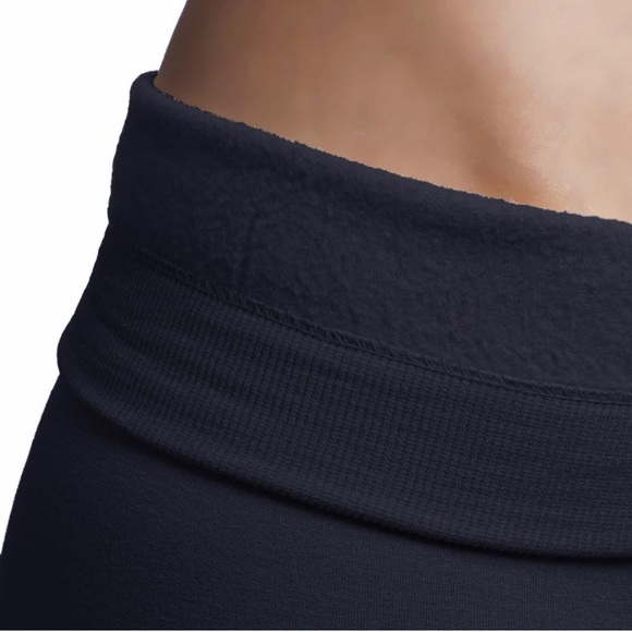 Pants - Dark Navy Fleece Lined Elastic Mid Waist Leggings, [Sz Plus L-XL (10-16)] NWT